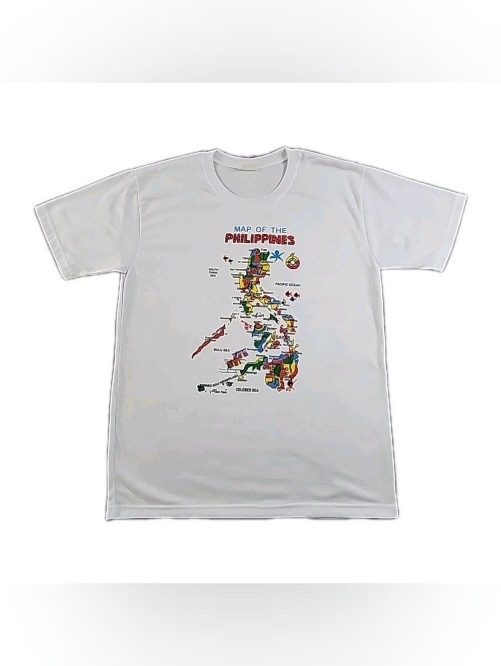 Map of the Philippines Shirt White Unisex XL Islands Pacific South